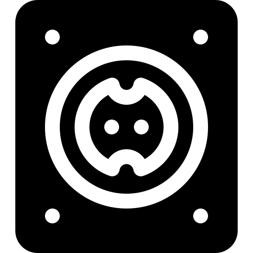 stopcontact Basic Rounded Filled icoon