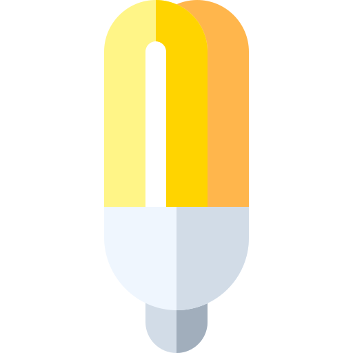 Lightbulb Basic Rounded Flat icon