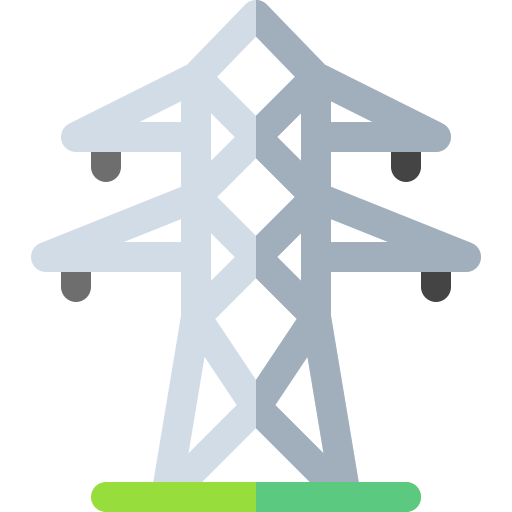 Power line Basic Rounded Flat icon