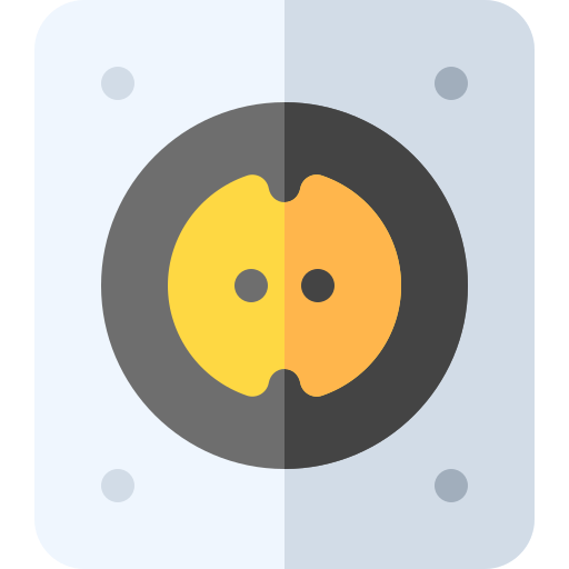 전원 소켓 Basic Rounded Flat icon