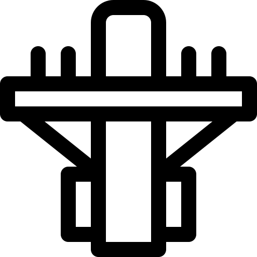 elektrische paal Basic Rounded Lineal icoon