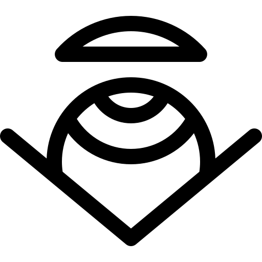 Contact lens Basic Rounded Lineal icon