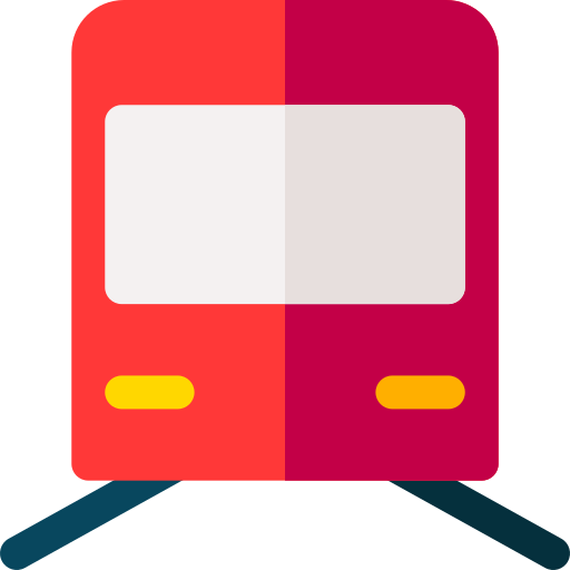 trein Basic Rounded Flat icoon