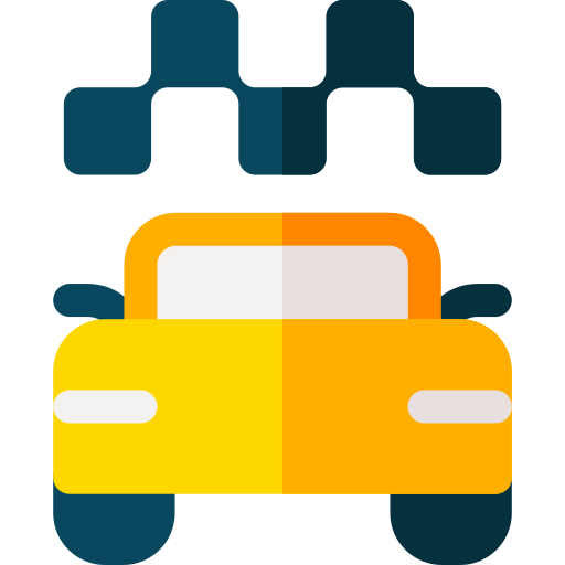 taxi Basic Rounded Flat ikona