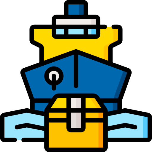 statek towarowy Special Lineal color ikona