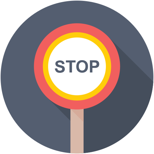 segnale di stop Generic Circular icona