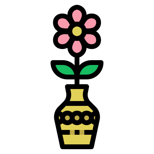 bloempot Generic Outline Color icoon