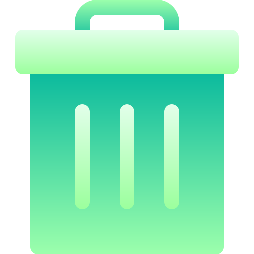 Trash bin Basic Gradient Gradient icon