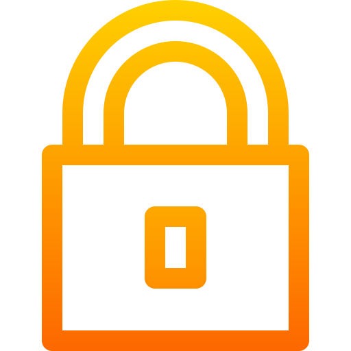 Lock Basic Gradient Lineal color icon