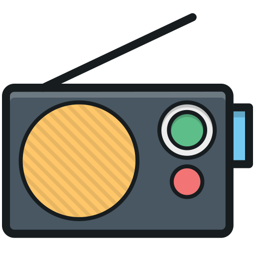 radio Generic Outline Color icona