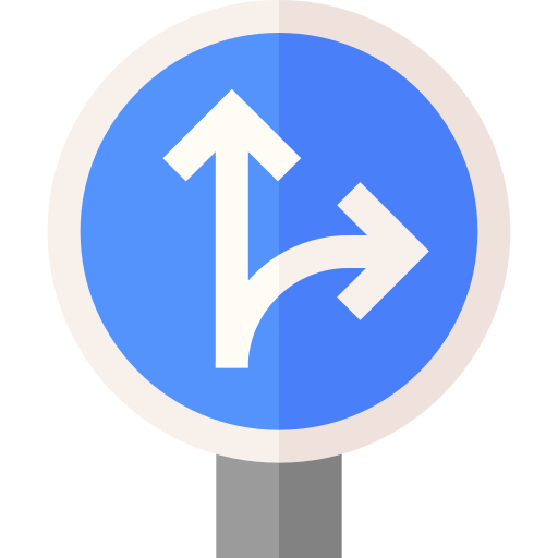 verkeersbord Basic Straight Flat icoon