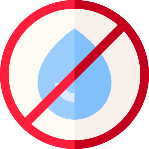 No water Basic Straight Flat icon