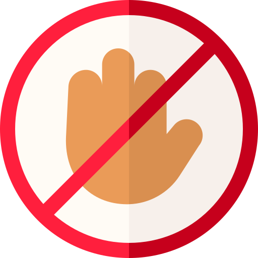 Do not touch Basic Straight Flat icon