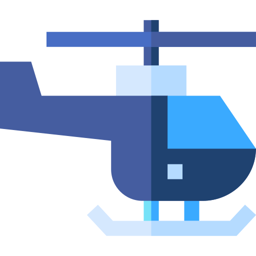 ヘリコプター Basic Straight Flat icon
