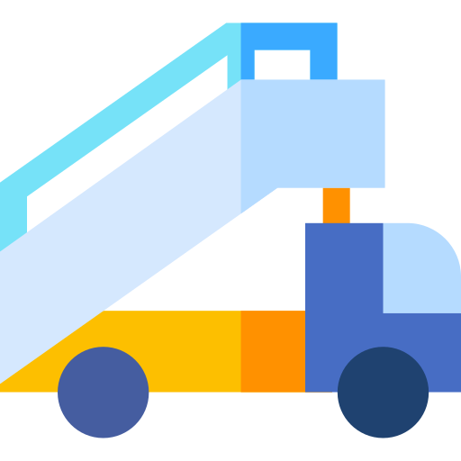 Stair truck Basic Straight Flat icon
