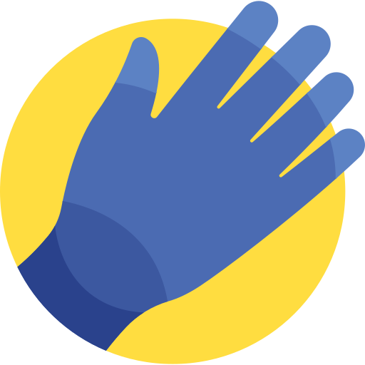 beschermende handschoenen Detailed Flat Circular Flat icoon