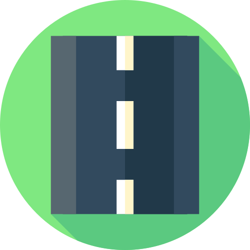 la carretera Flat Circular Flat icono
