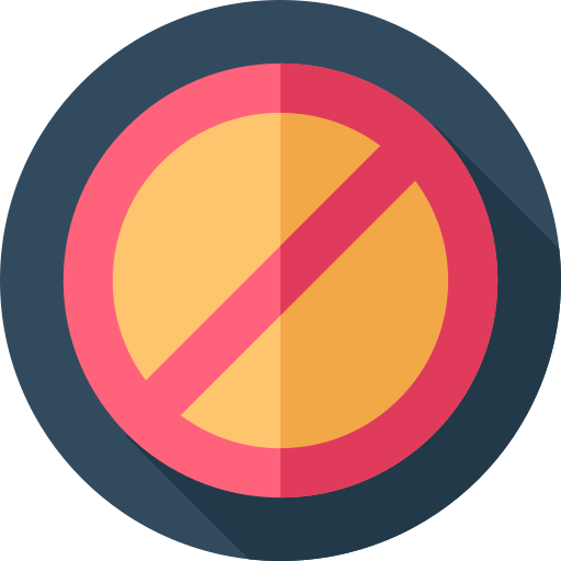 Запрещено Flat Circular Flat иконка