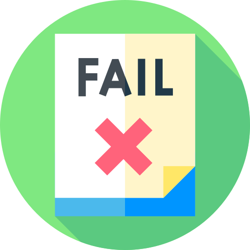 fallar Flat Circular Flat icono