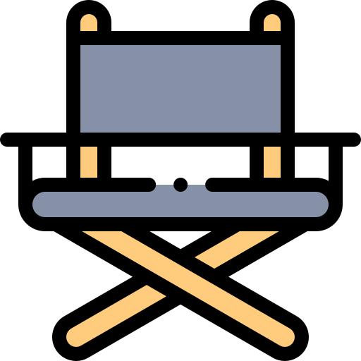 Directors chair Detailed Rounded Lineal color icon