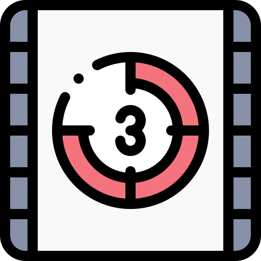 Countdown Detailed Rounded Lineal color icon