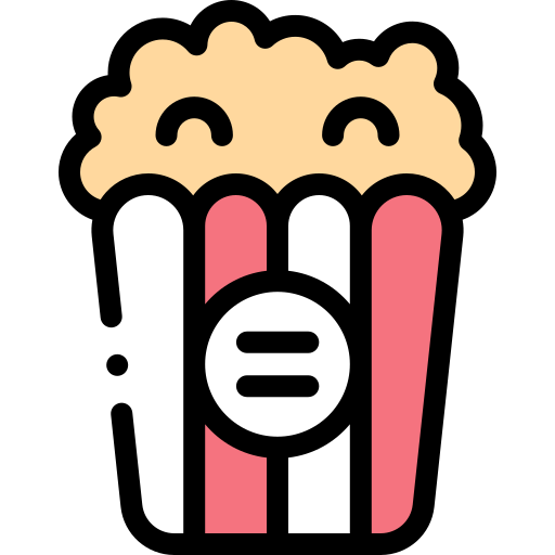 Popcorn Detailed Rounded Lineal color icon