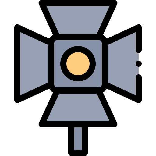 reflektor Detailed Rounded Lineal color ikona