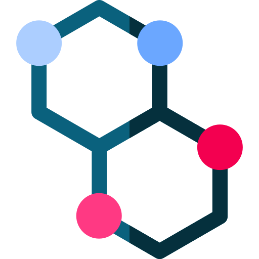 struktura molekularna Basic Rounded Flat ikona