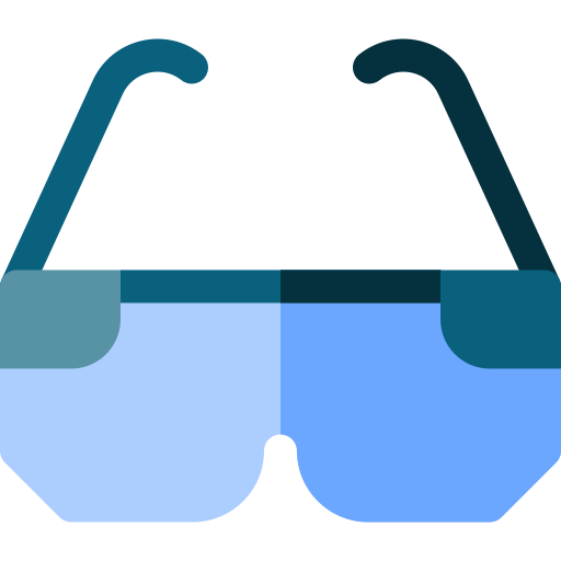 veiligheidsbril Basic Rounded Flat icoon