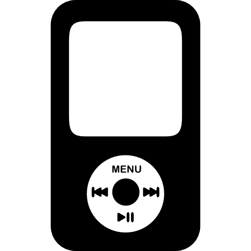 vista frontal del ipod  icono