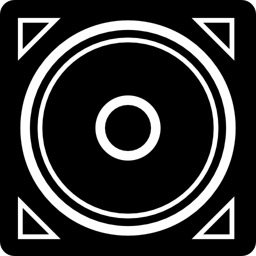 Music woofer square box  icon