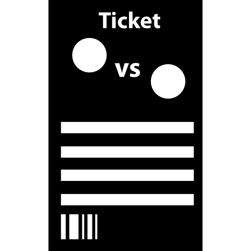 Football signal of a game announcement of one team vs other  icon