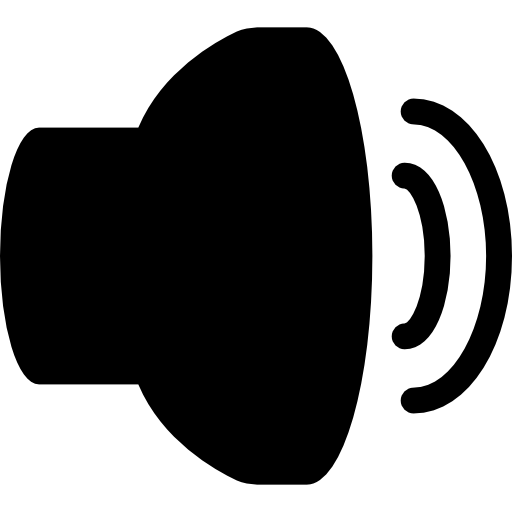 Speaker with sound  icon