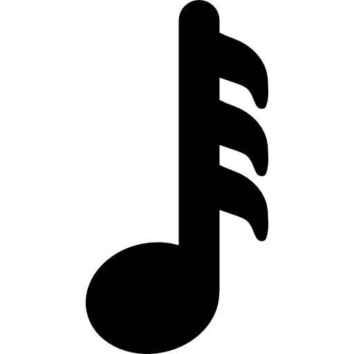 Thirty second musical note  icon