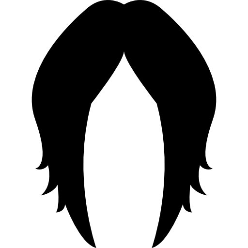 peluca de peinado femenino  icono