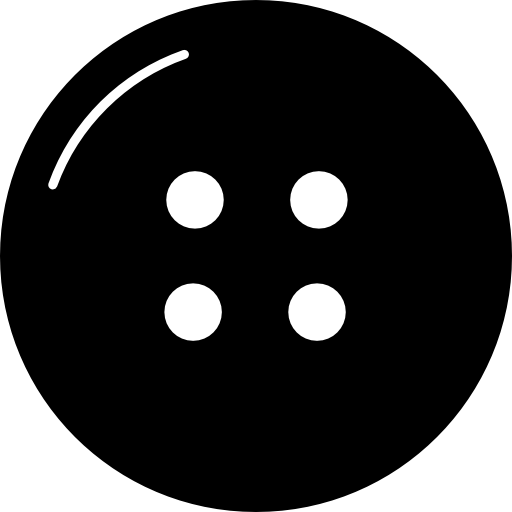 botón de ropa con cuatro agujeros  icono