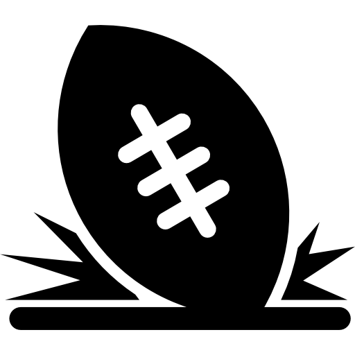 piłka do rugby uderzająca w ziemię  ikona