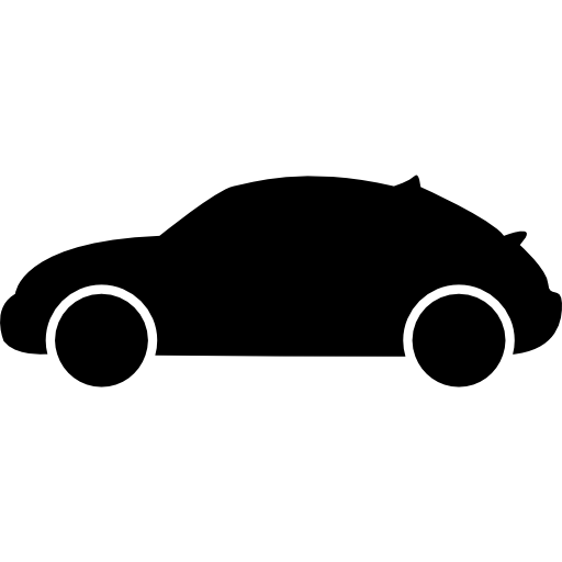 sylwetka widoku z boku wariantu samochodu typu hatchback  ikona