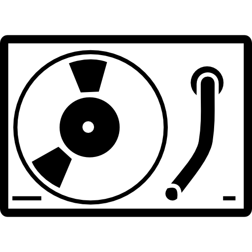 reproductor de discos compactos de estilo antiguo  icono