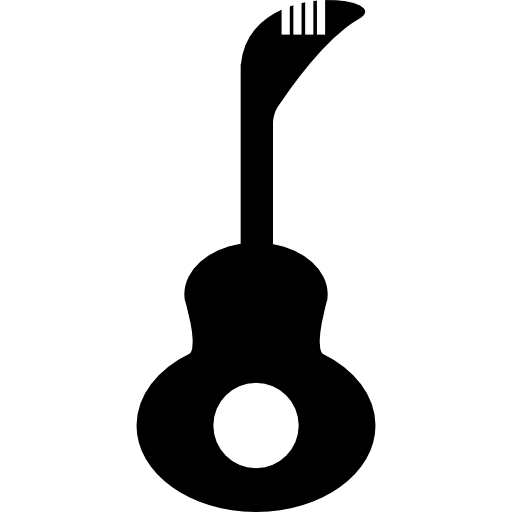 Силуэт гитары с большим отверстием  иконка