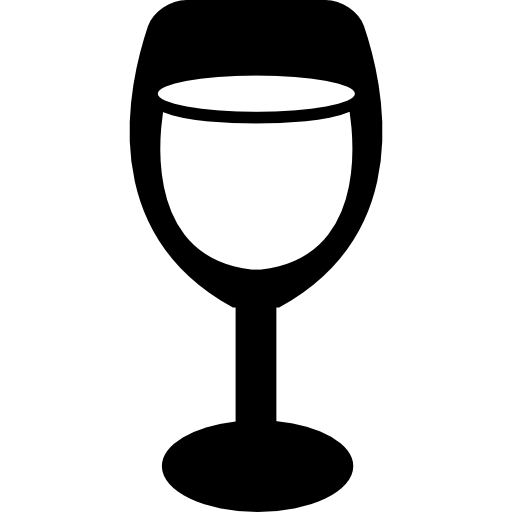 copa de vino con bebida  icono