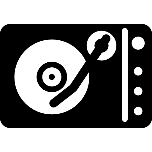 reproductor de placa de disco compacto  icono