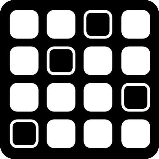 cuadrados con bordes redondeados  icono