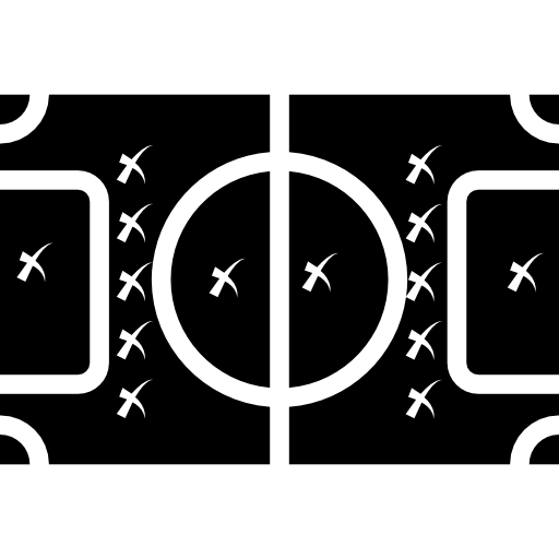 plan de juego de fútbol en el campo  icono