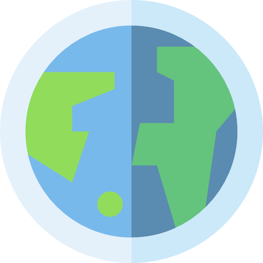 planeet aarde Basic Straight Flat icoon
