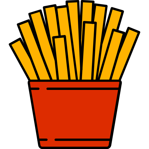 French fries Icons Responsive Color 128px icon