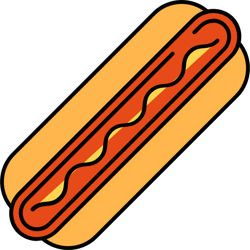 Hot dog Icons Responsive Color 128px icon