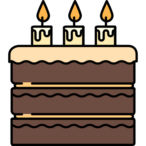 Торт на день рождения Icons Responsive Color 128px иконка