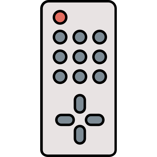 control remoto Icons Responsive Color 128px icono