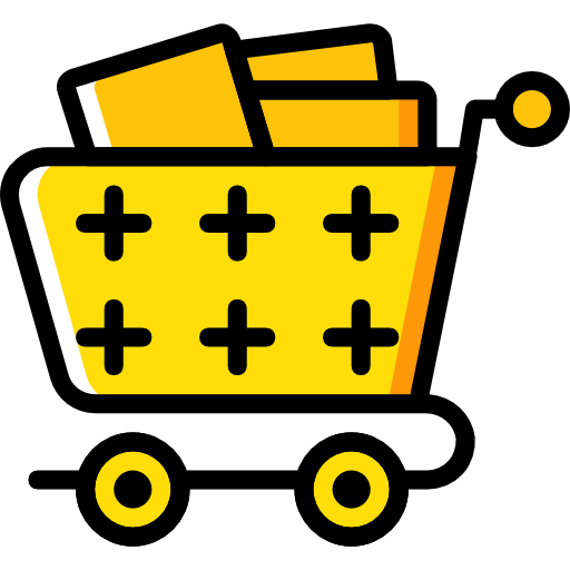 Shopping cart Basic Miscellany Yellow icon